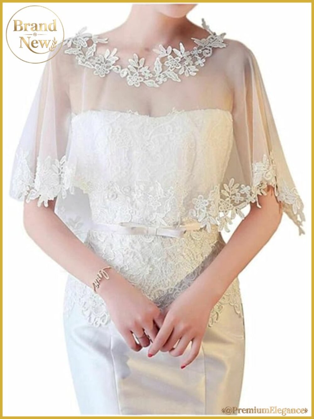 Lace Tulle Shoulder Cape Cover Up Wedding Shawl Bridal Wraps